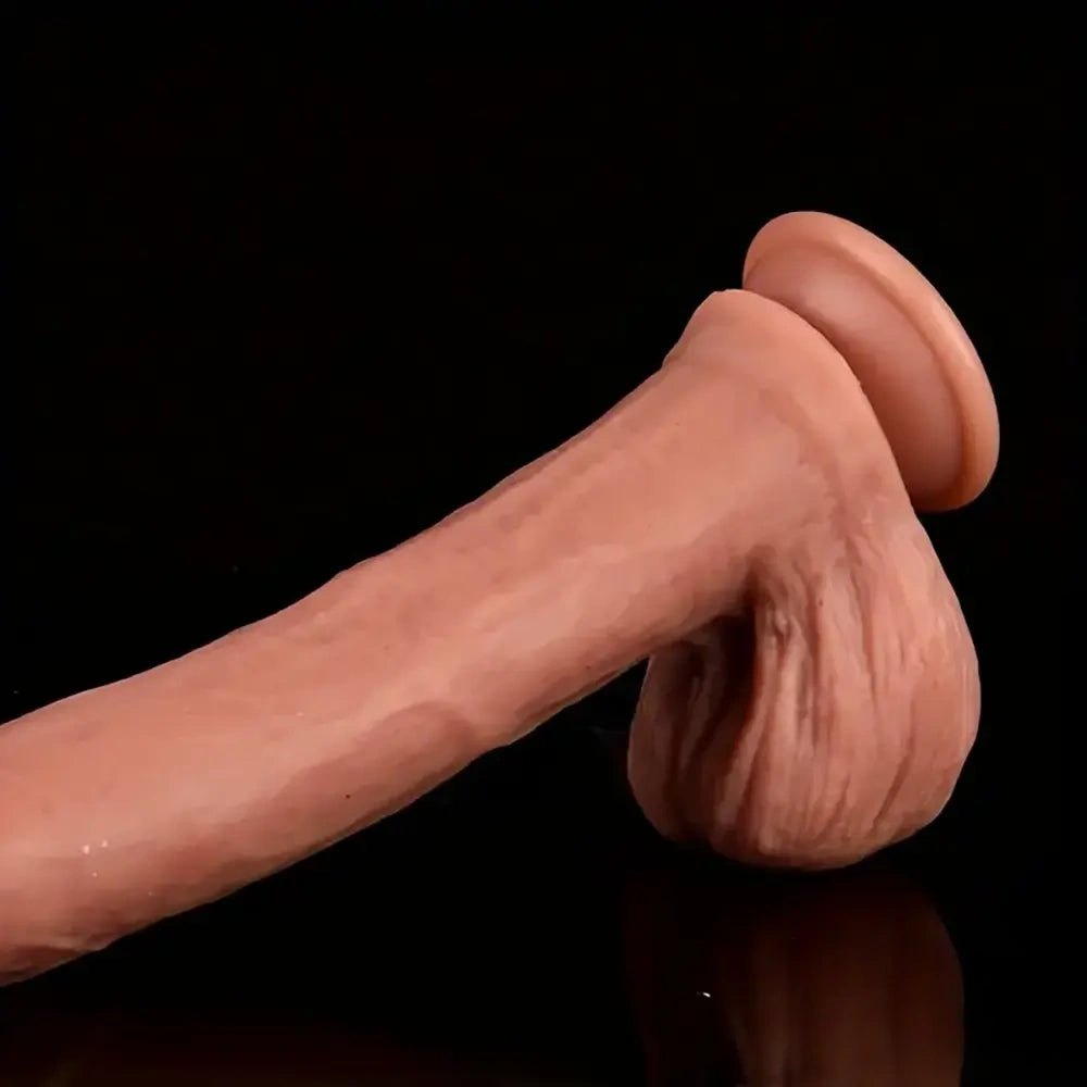 Flesh realistic silicone suction cup dildo, photo 4