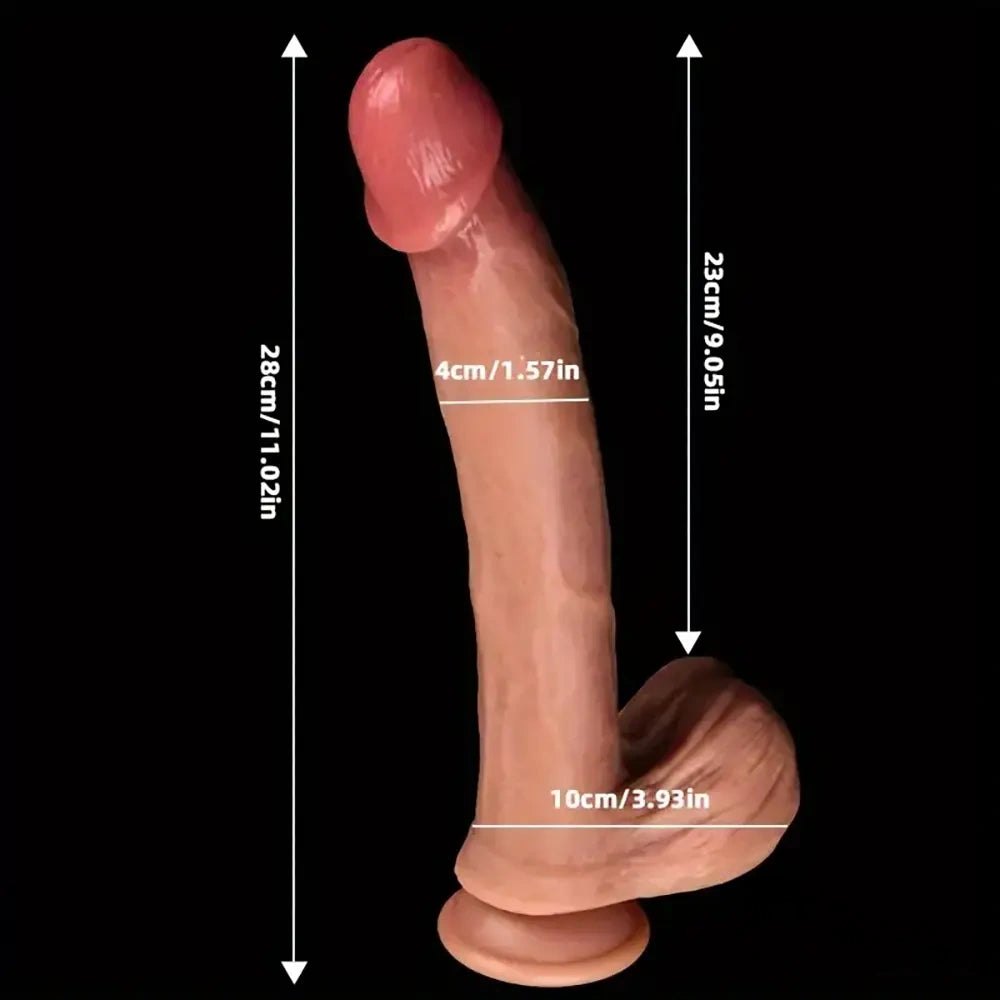 Flesh realistic silicone suction cup dildo, photo 7