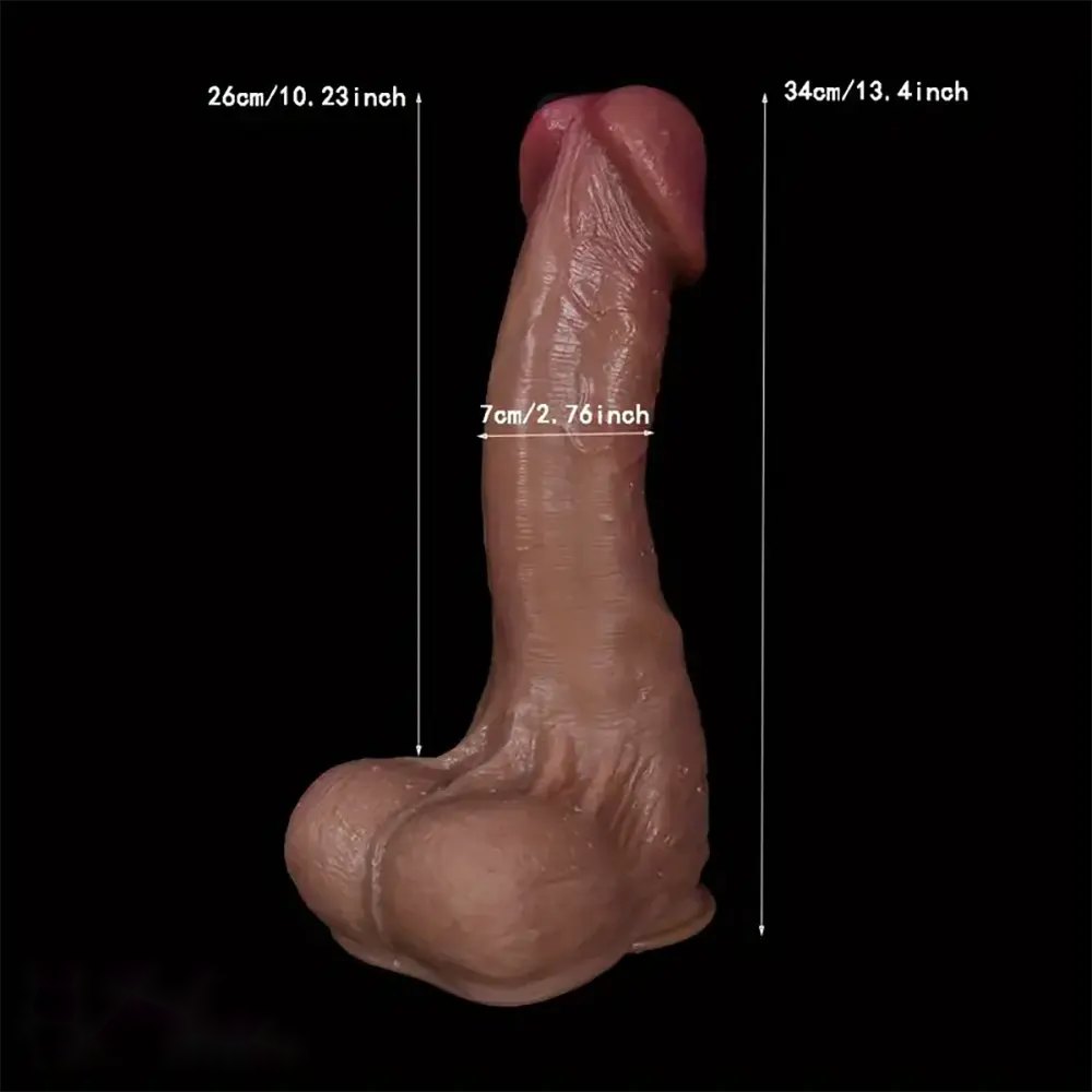 Flesh tone realistic silicone dildo, photo 4