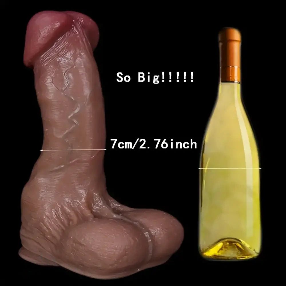Flesh tone realistic silicone dildo, photo 9