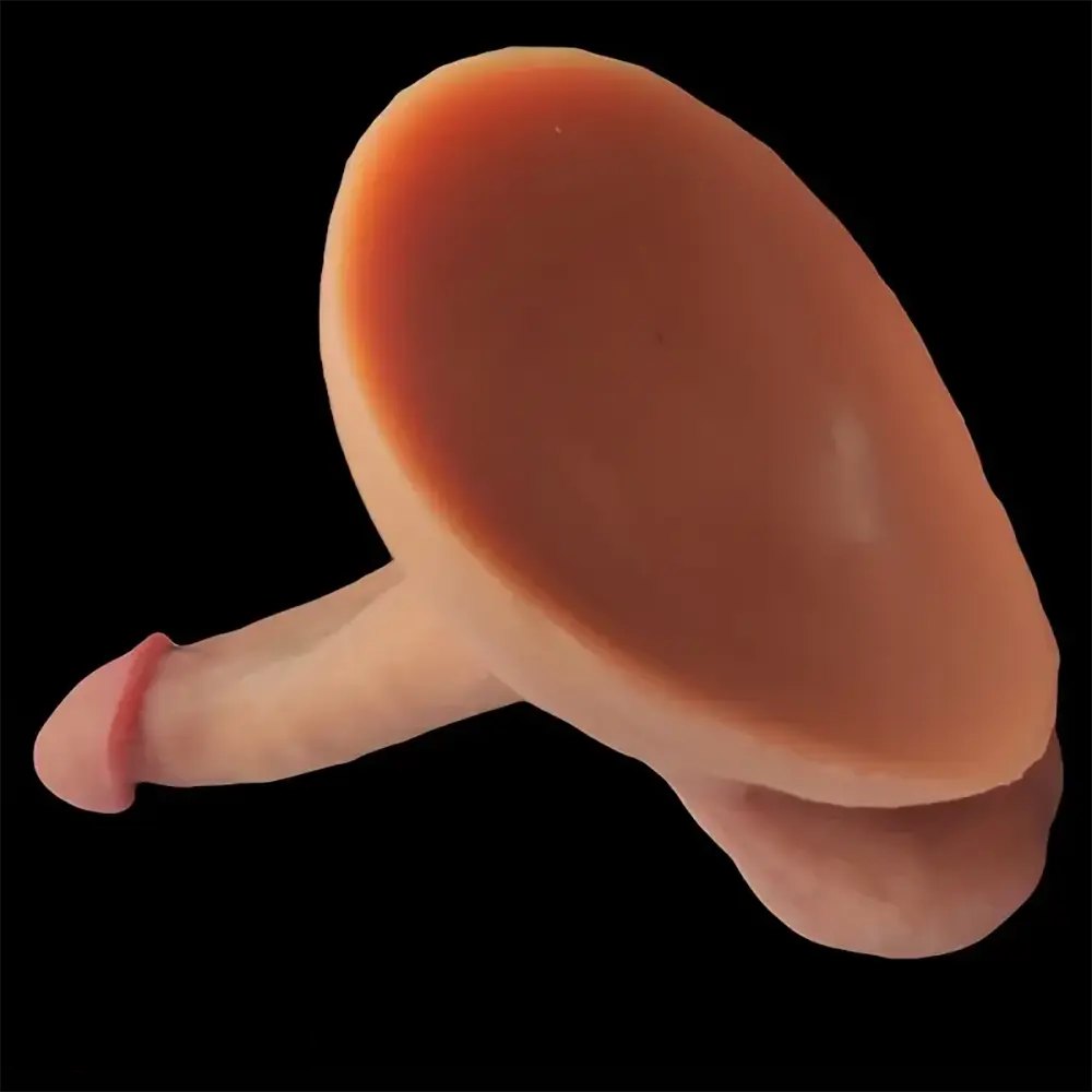 Flesh-tone realistic silicone dildo, photo 3