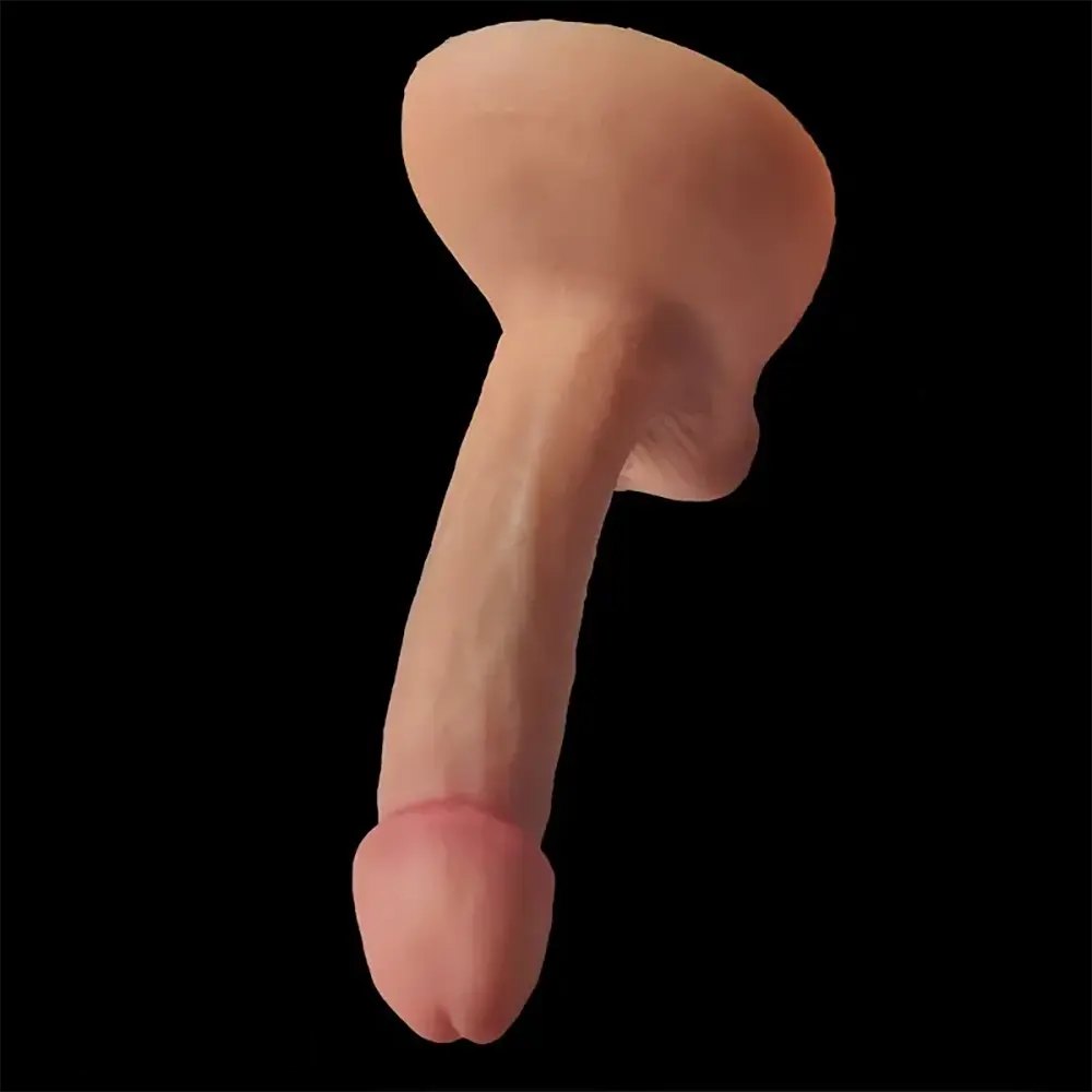 Flesh-tone realistic silicone dildo, photo 5