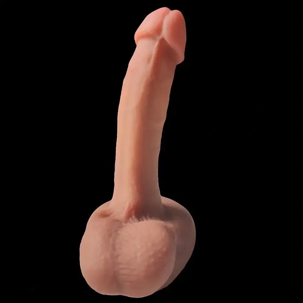 Flesh-tone realistic silicone dildo, photo 6