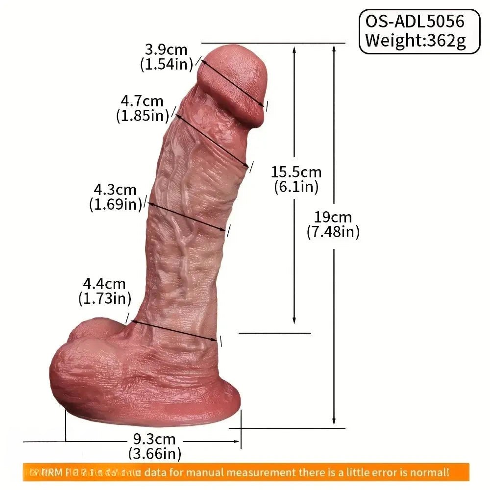 Realistic light beige silicone lifelike dildo, photo 8