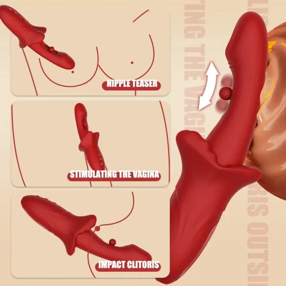 Realistic lip-shaped G-spot vibrator, photo 3