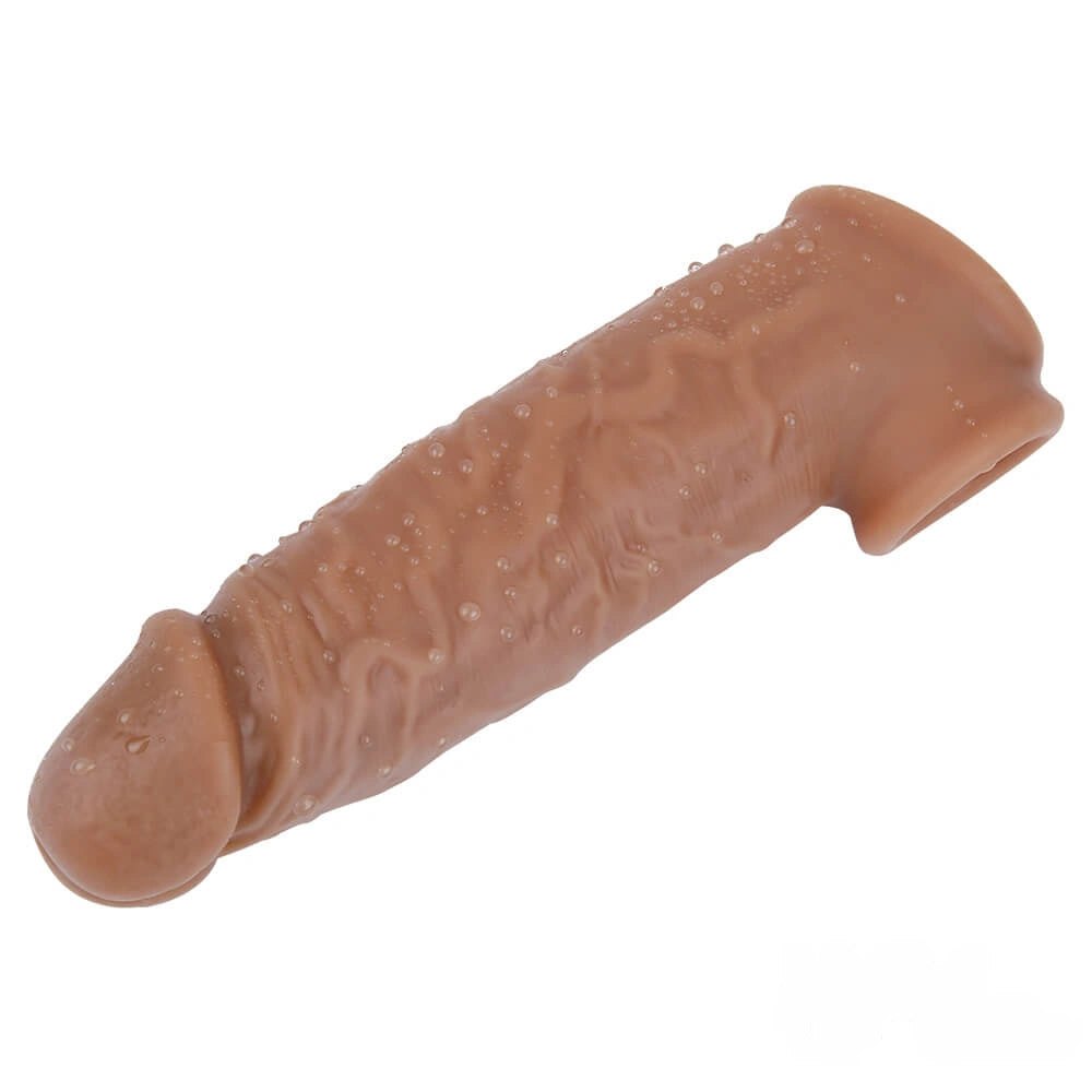 Flesh realistic penis extender sleeve, photo 1