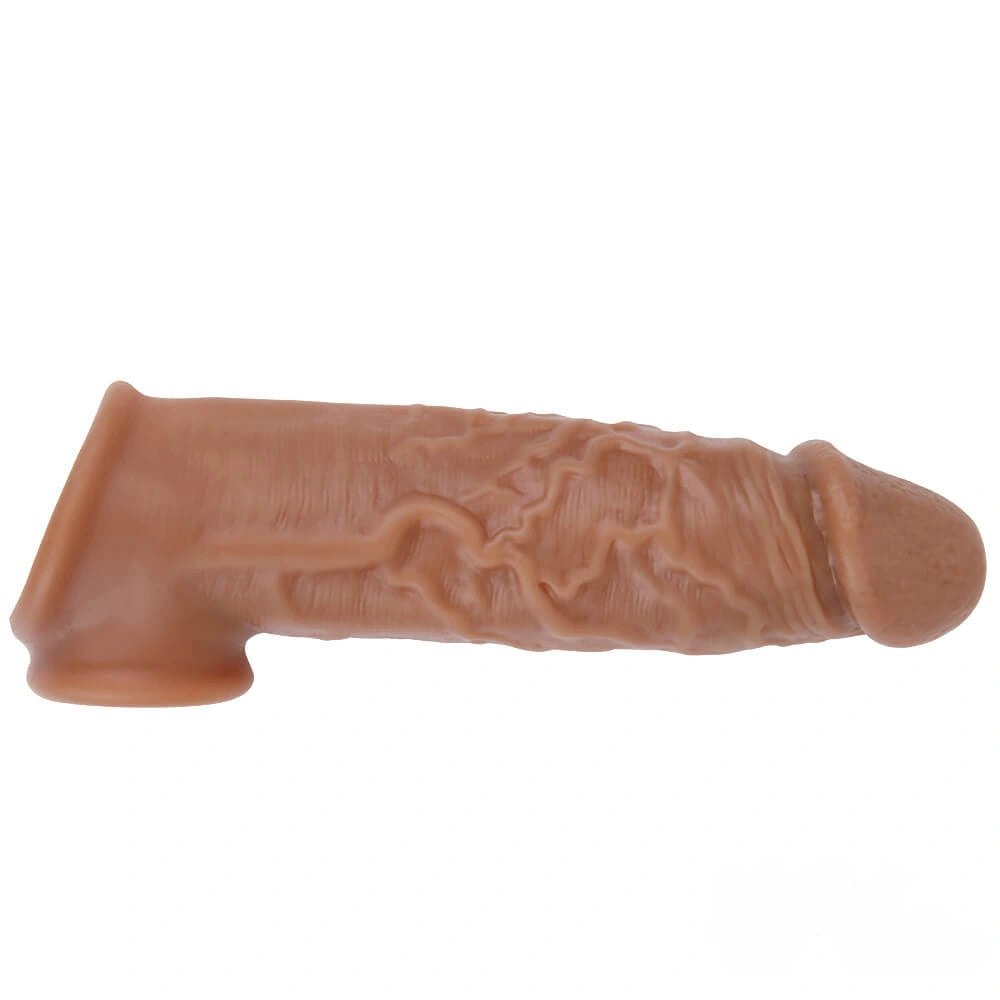 Flesh realistic penis extender sleeve, photo 11