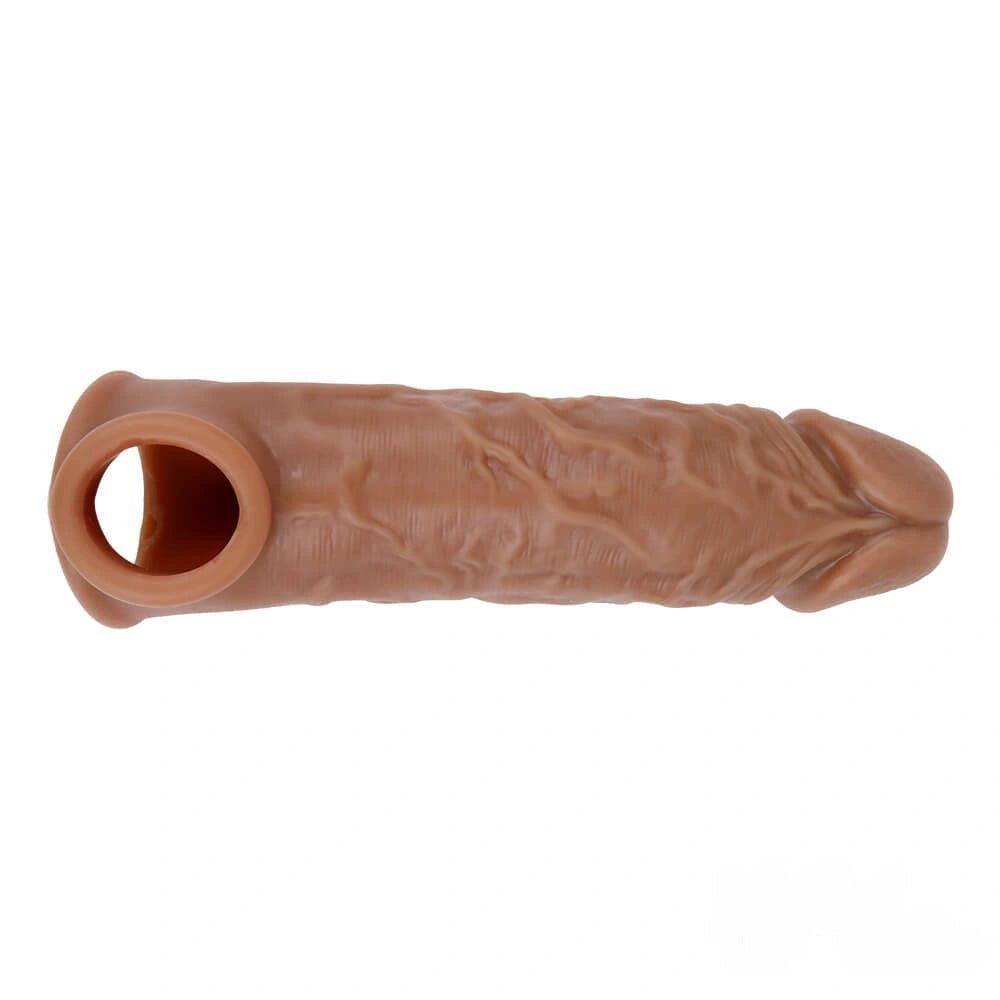 Flesh realistic penis extender sleeve, photo 8