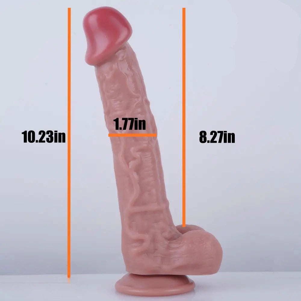 Realistic pvc dildo with suction cup base, photo 7