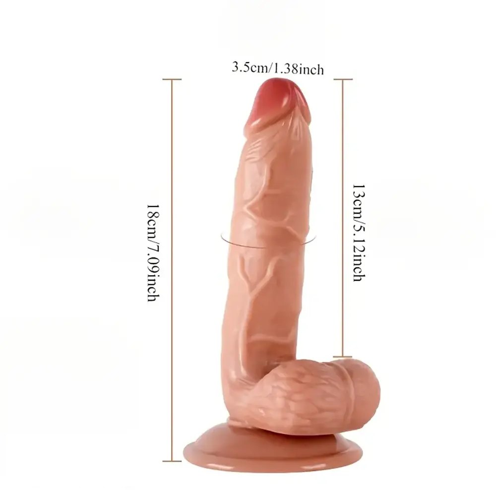 Flesh realistic pvc dildo, photo 2