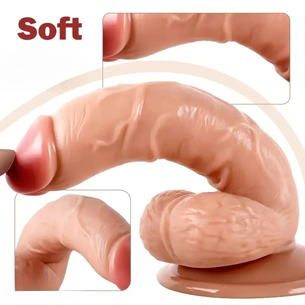 Flesh realistic pvc dildo, photo 3