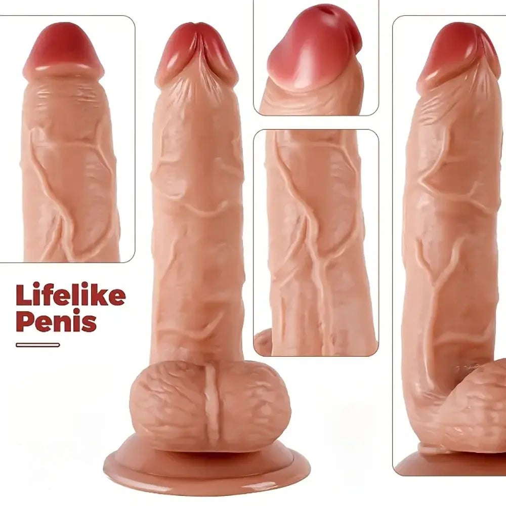 Flesh realistic pvc dildo, photo 4