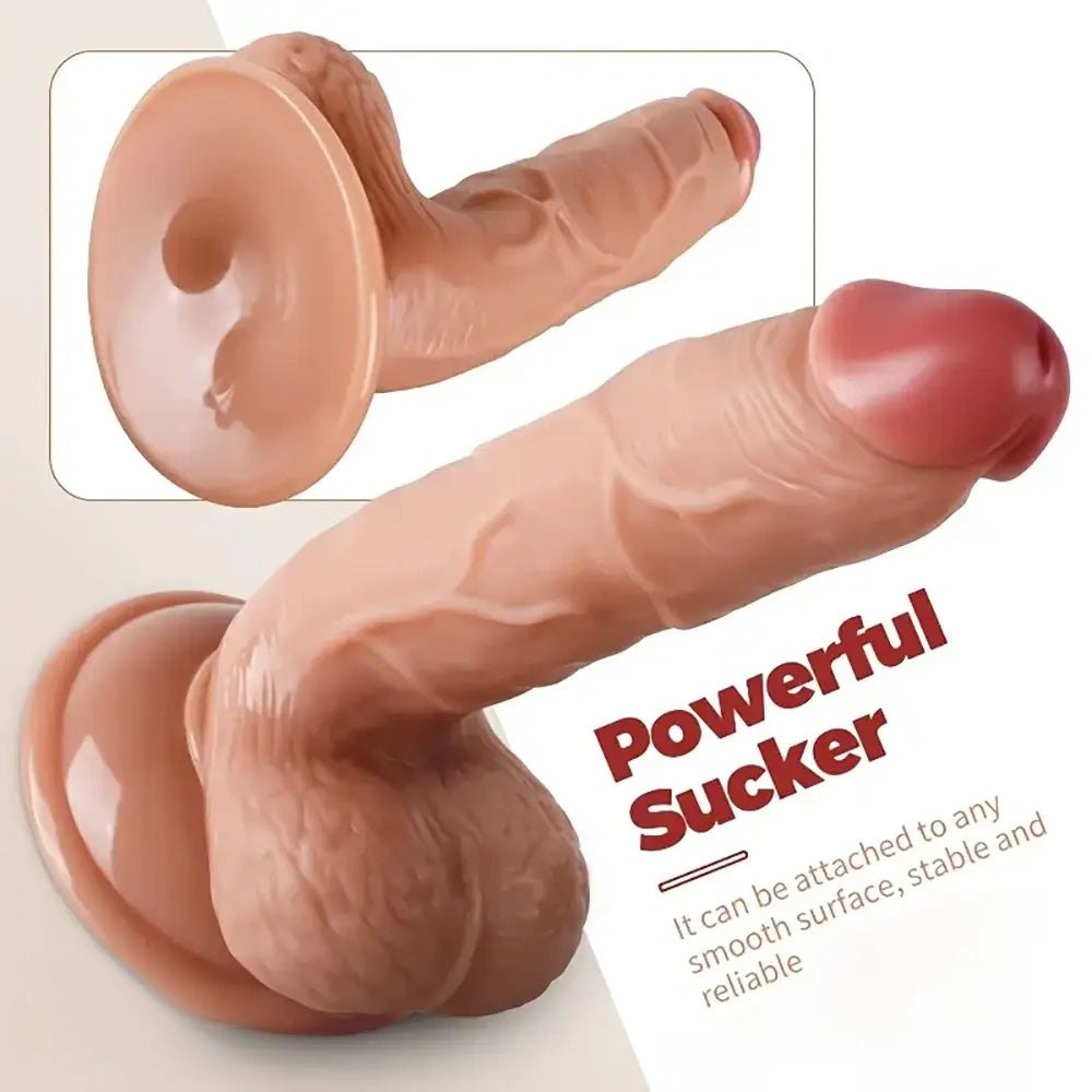 Flesh realistic pvc dildo, photo 5