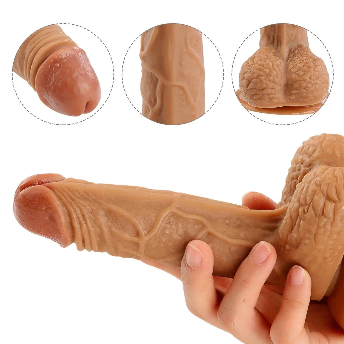 Flesh realistic pvc suction cup dildo, photo 6