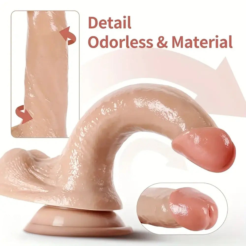 Flesh tone realistic pvc dildo, photo 6