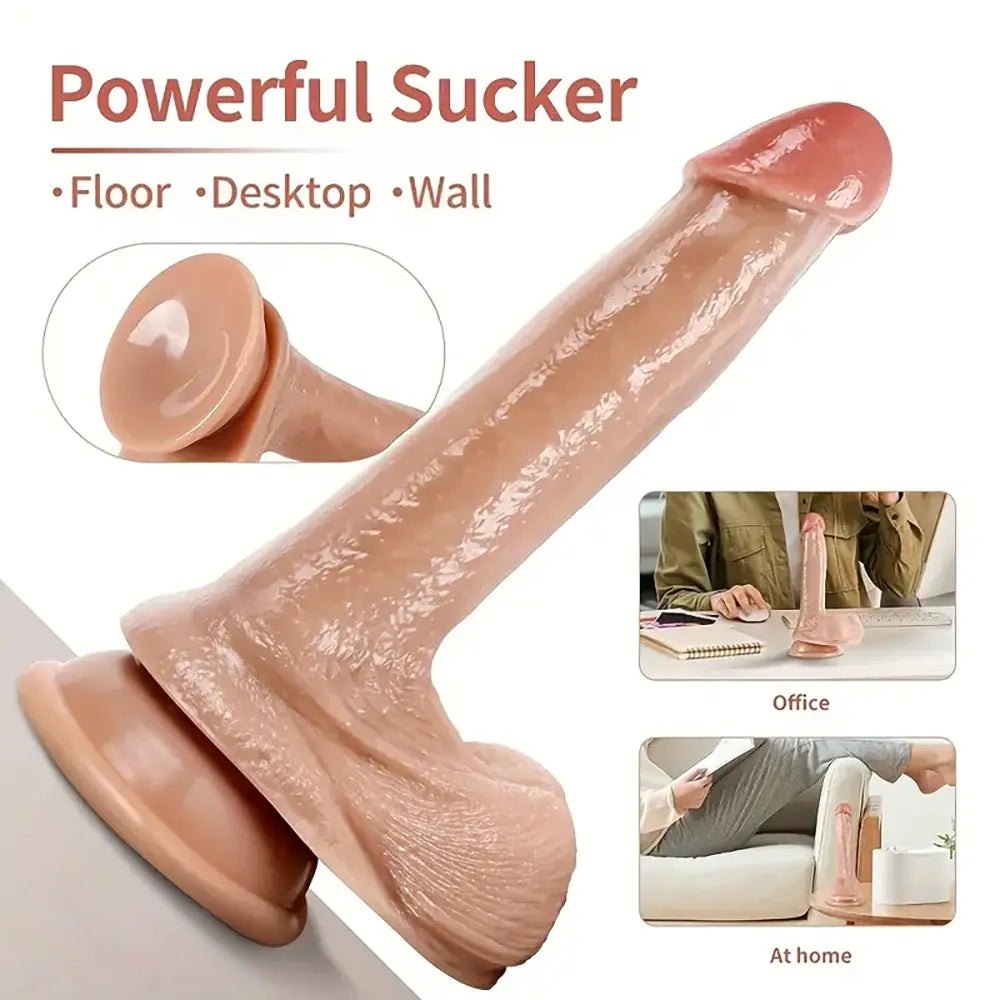 Flesh tone realistic pvc dildo, photo 8