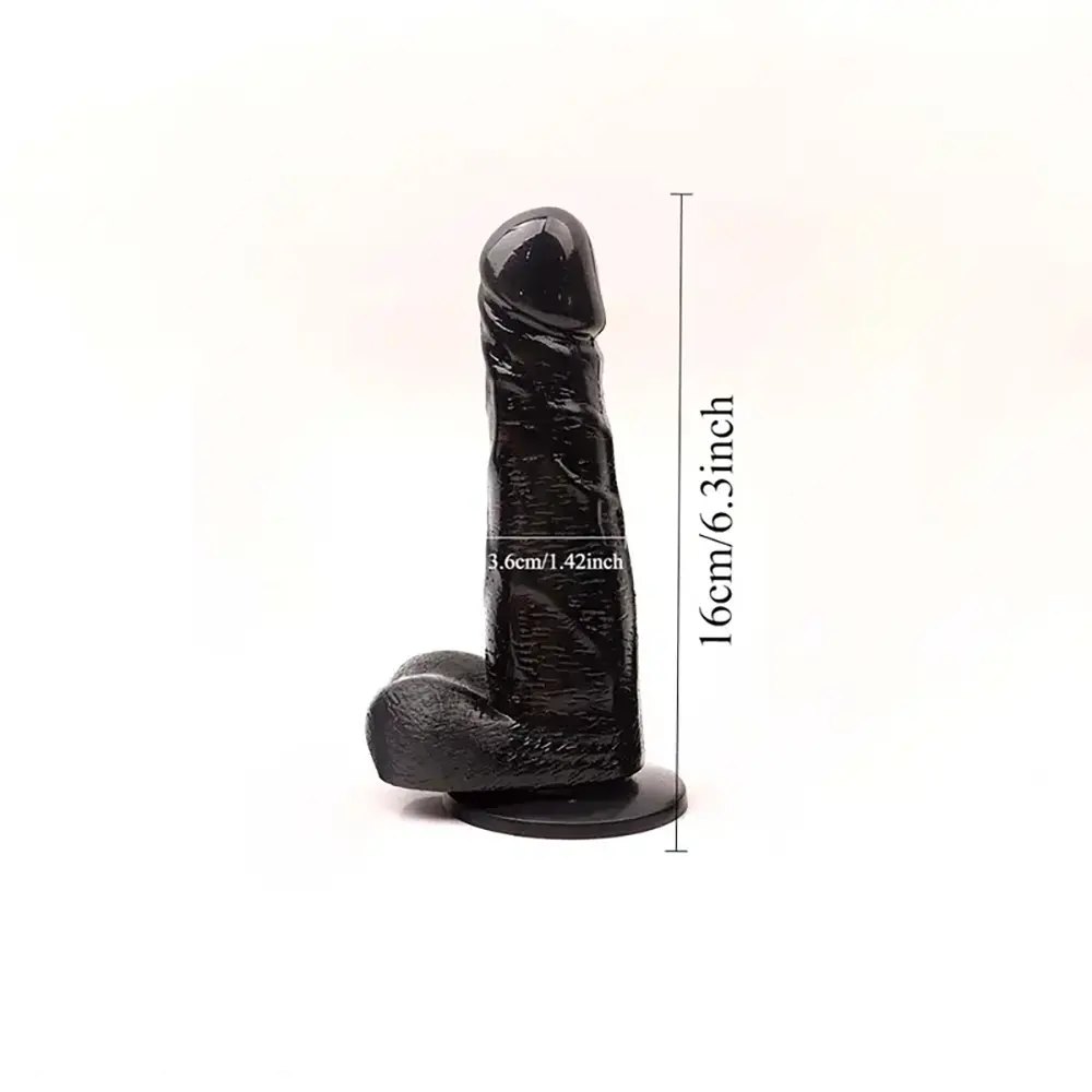 Black realistic pvc dildo