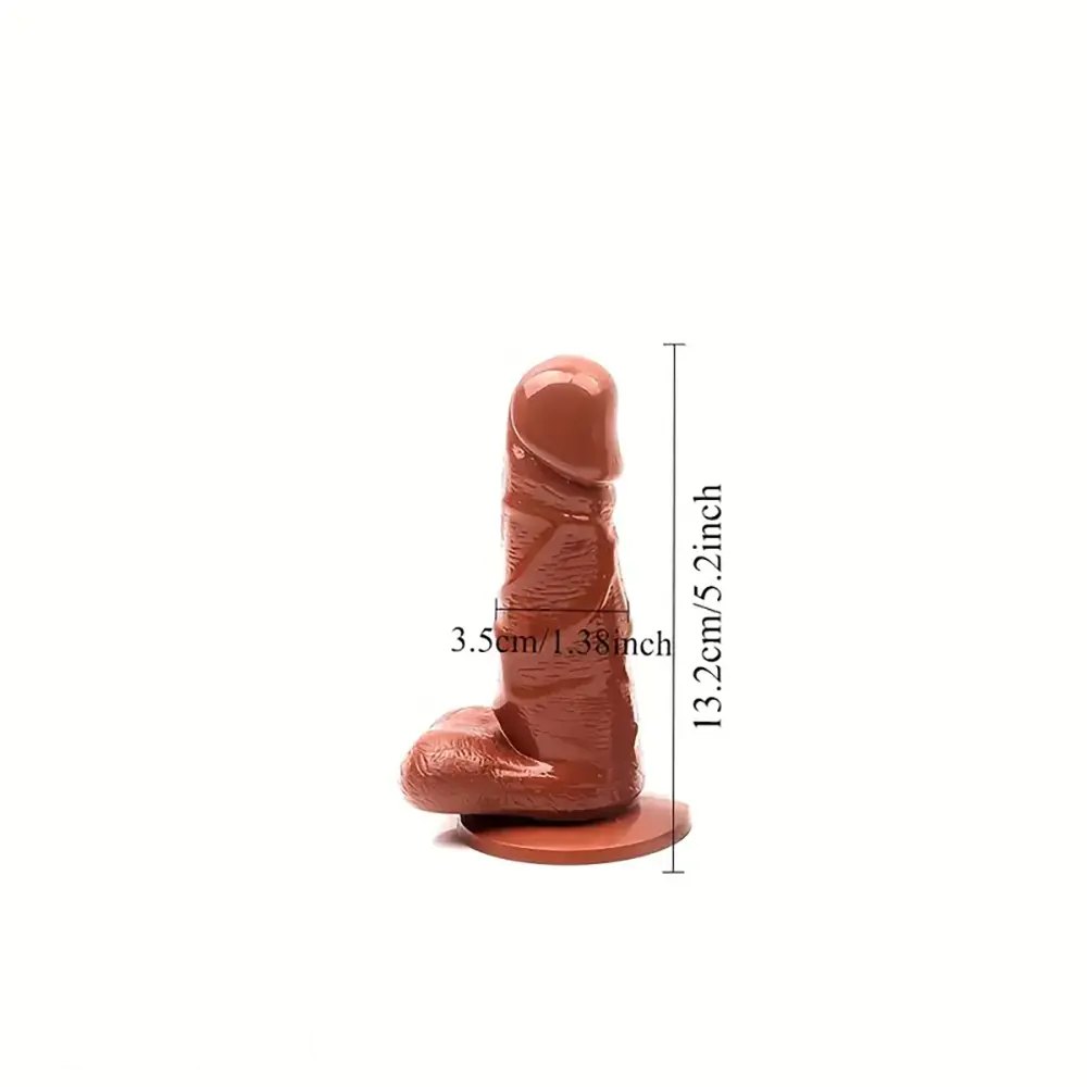 Brown realistic pvc dildo