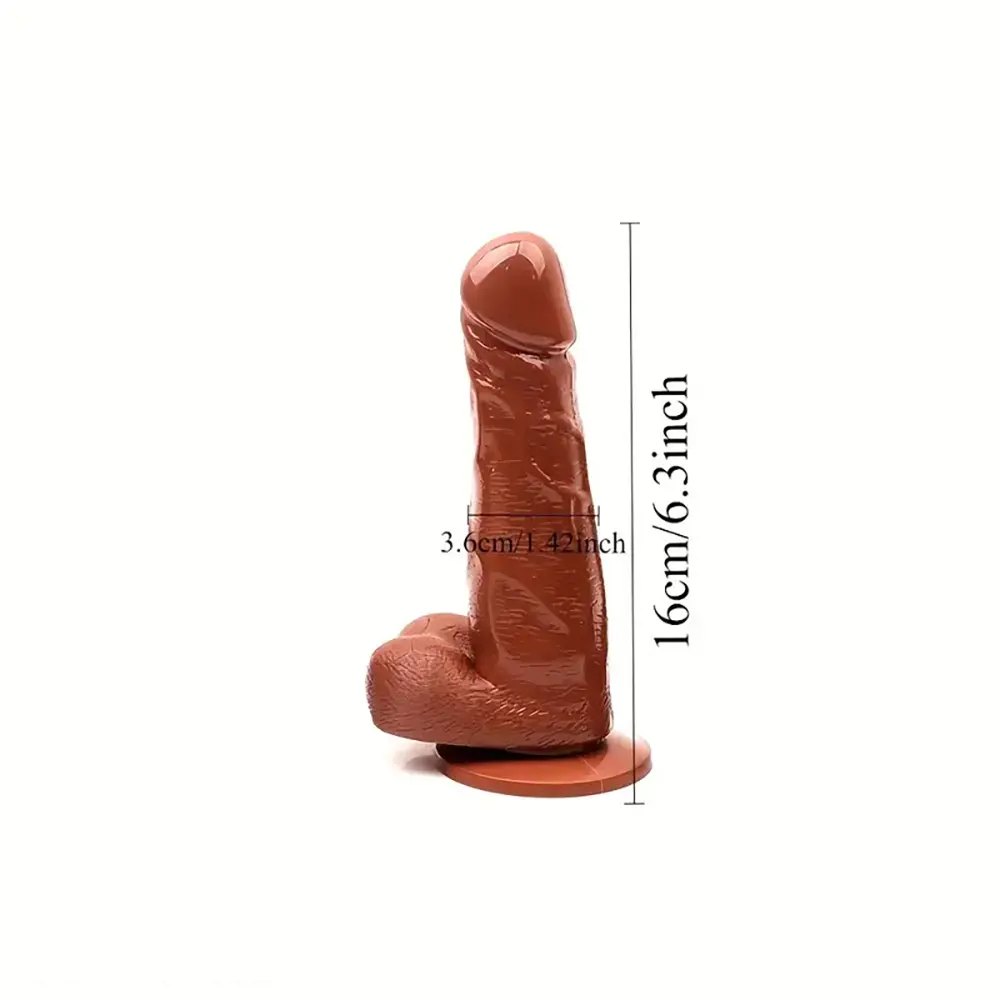 Brown realistic pvc dildo