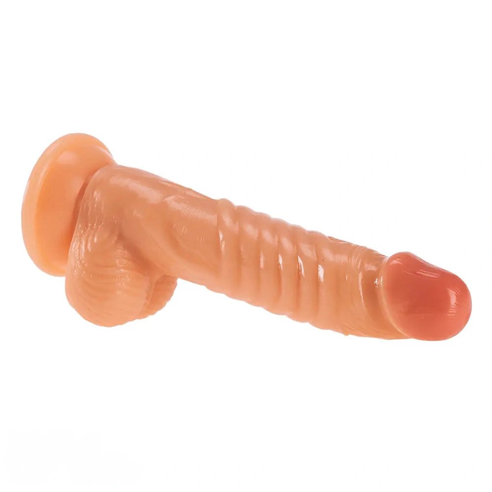 Brown realistic pvc suction cup dildo