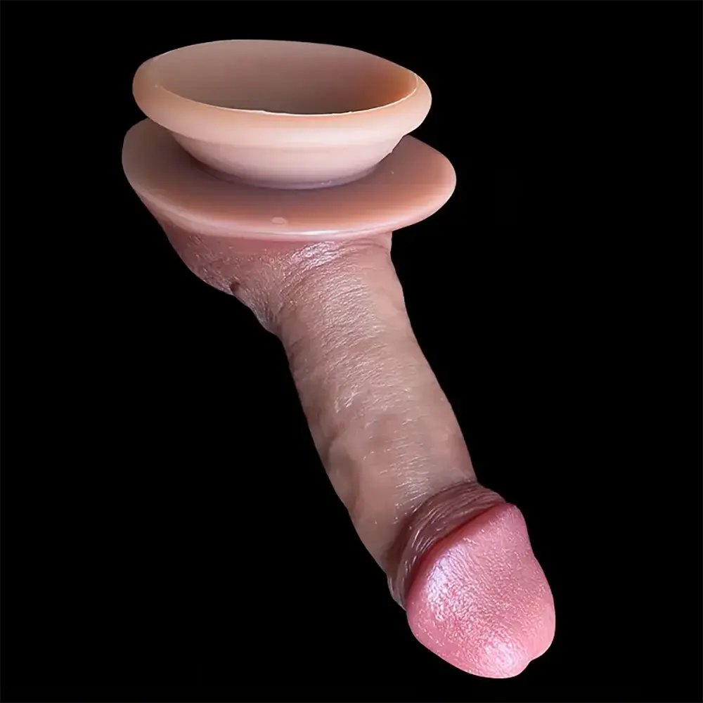 Flesh tone realistic silicone dildo, photo 5