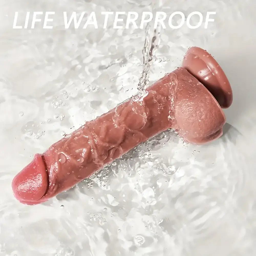 Flesh realistic silicone dildo, photo 2