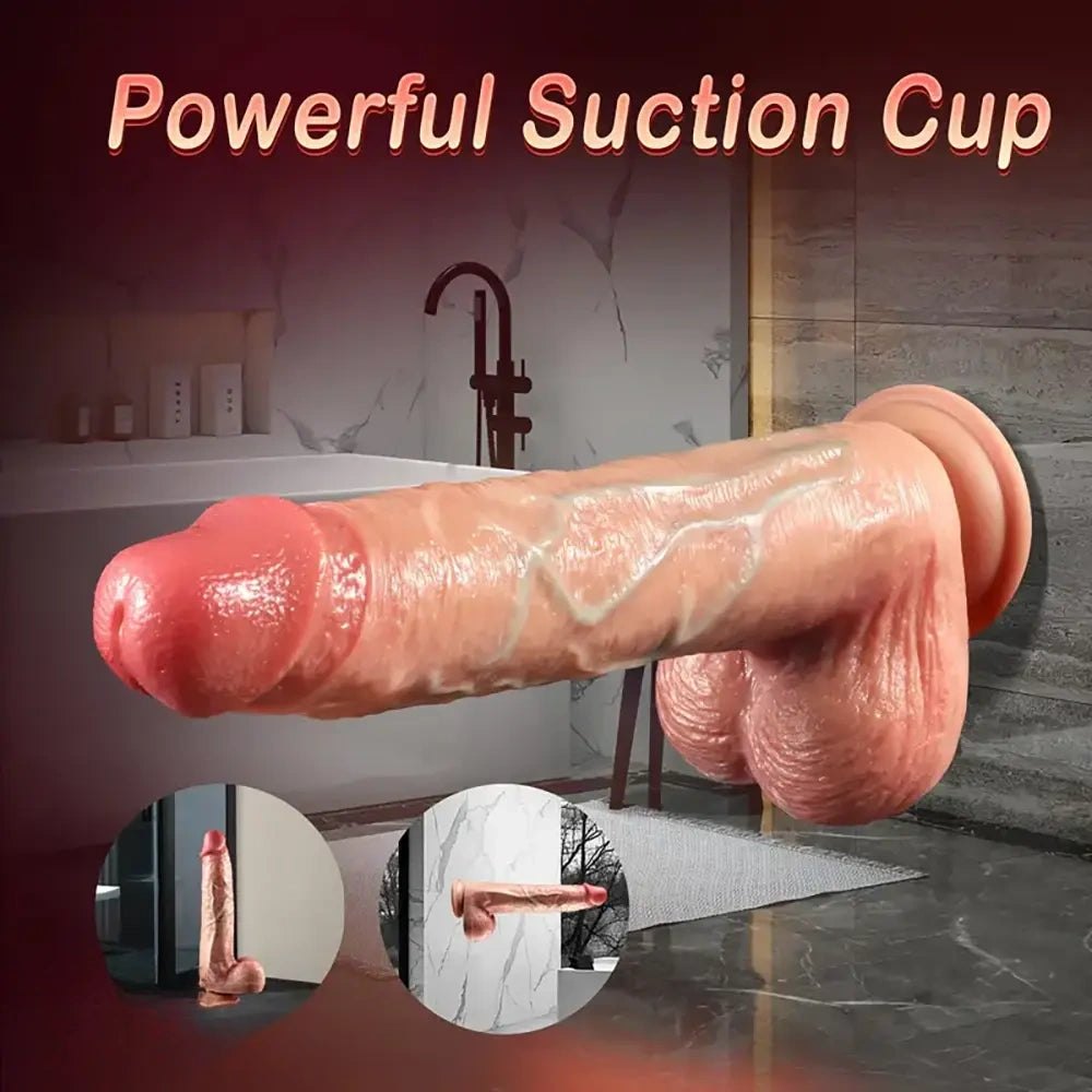 Realistic silicone dildo with veined texture, photo 3