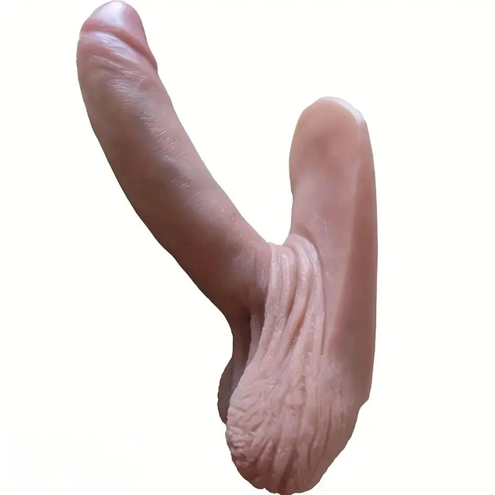Flesh-tone realistic silicone dildo, photo 1
