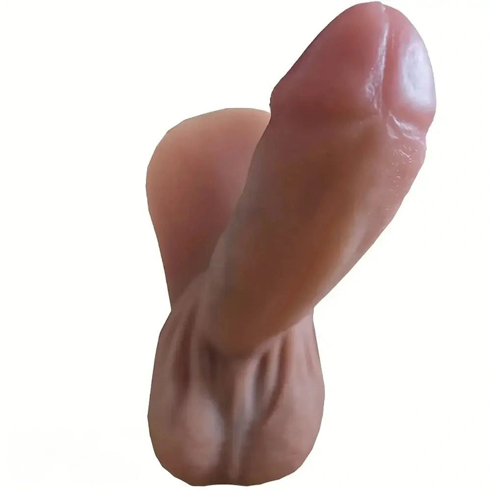 Flesh-tone realistic silicone dildo, photo 7