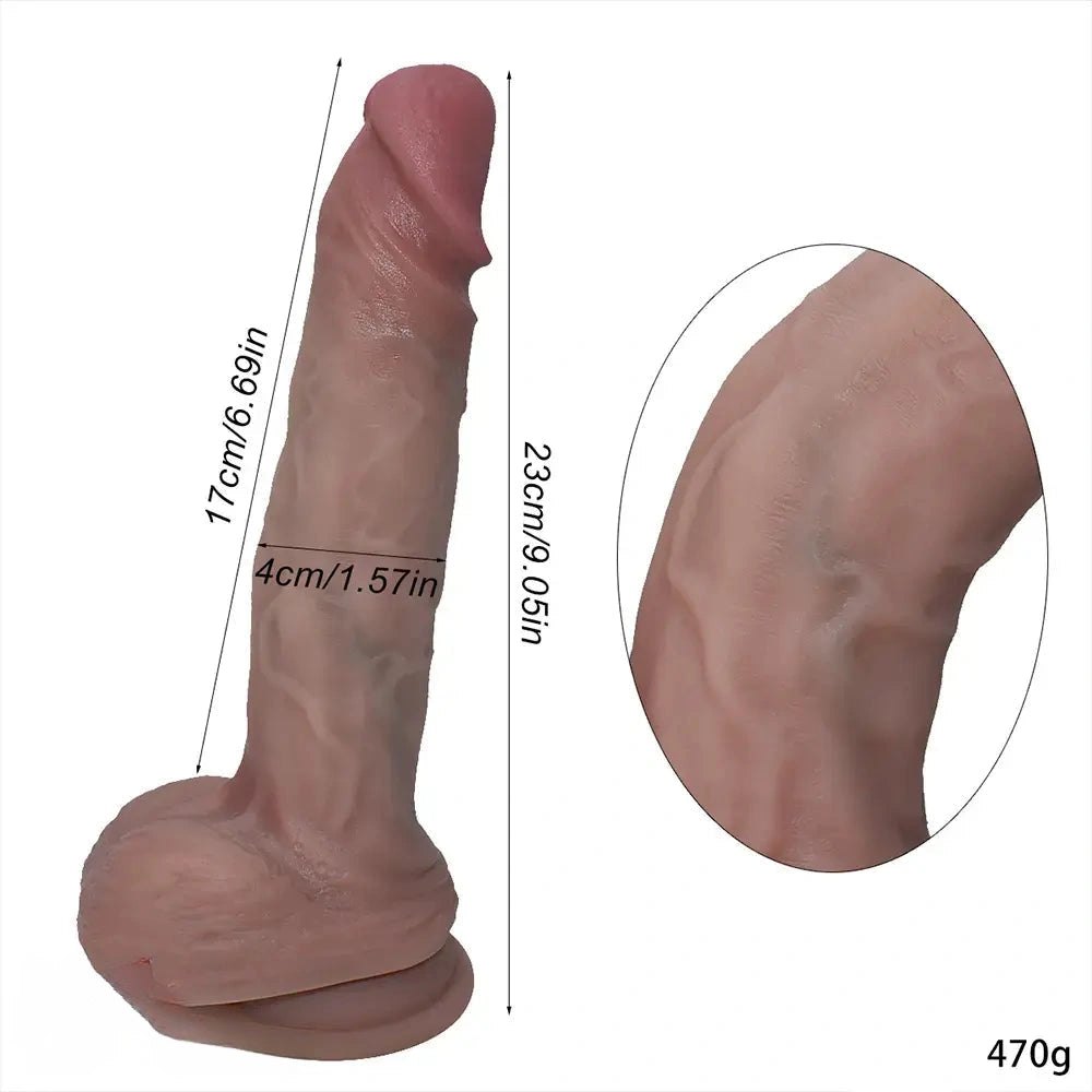 Flesh tone realistic silicone dildo, photo 7