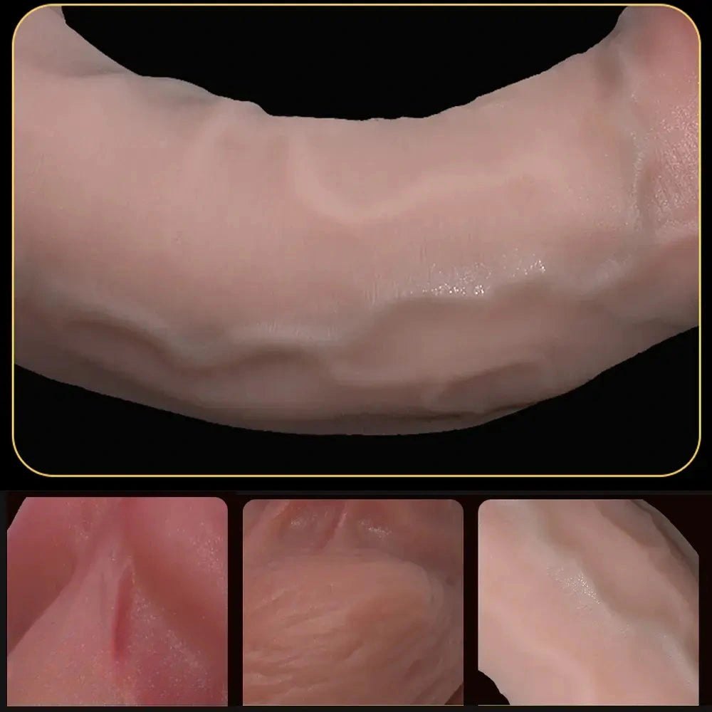 Flesh tone realistic silicone dildo, photo 8
