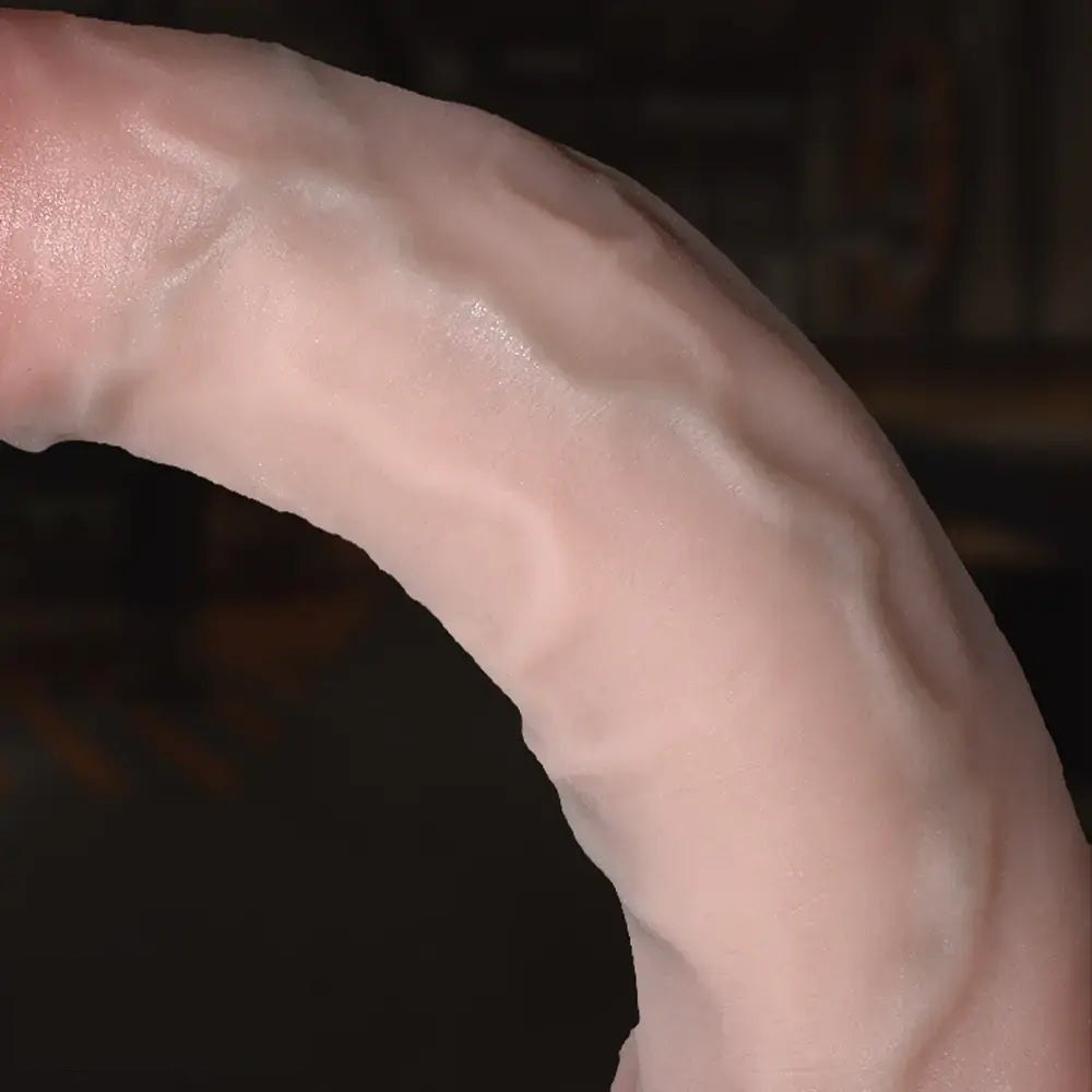 Flesh tone realistic silicone dildo, photo 9