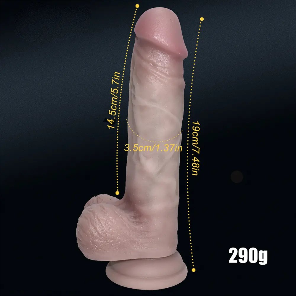 Flesh tone realistic silicone dildo, photo 5