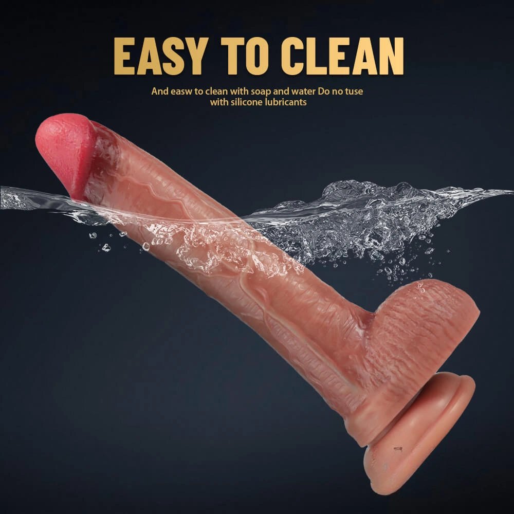 Flesh realistic silicone suction cup dildo, photo 10