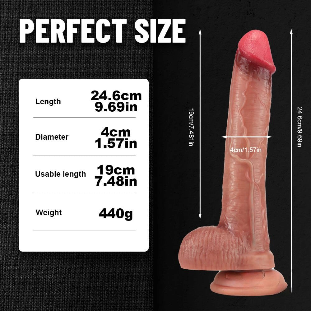Flesh realistic silicone suction cup dildo, photo 6