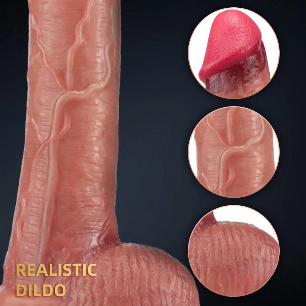Flesh realistic silicone suction cup dildo, photo 8