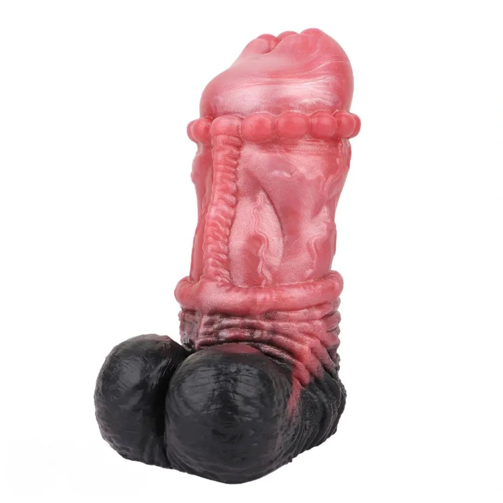 Red silicone male masturbator, photo 1