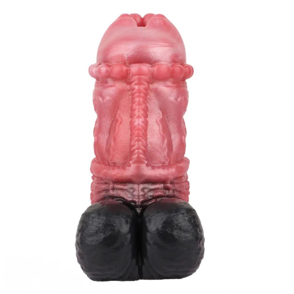 Red silicone male masturbator, photo 2