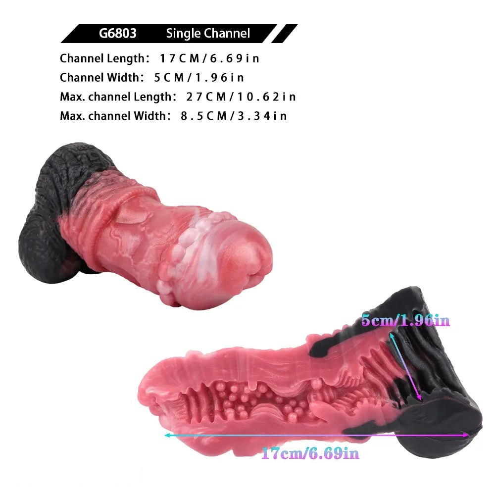 Red silicone male masturbator, photo 6