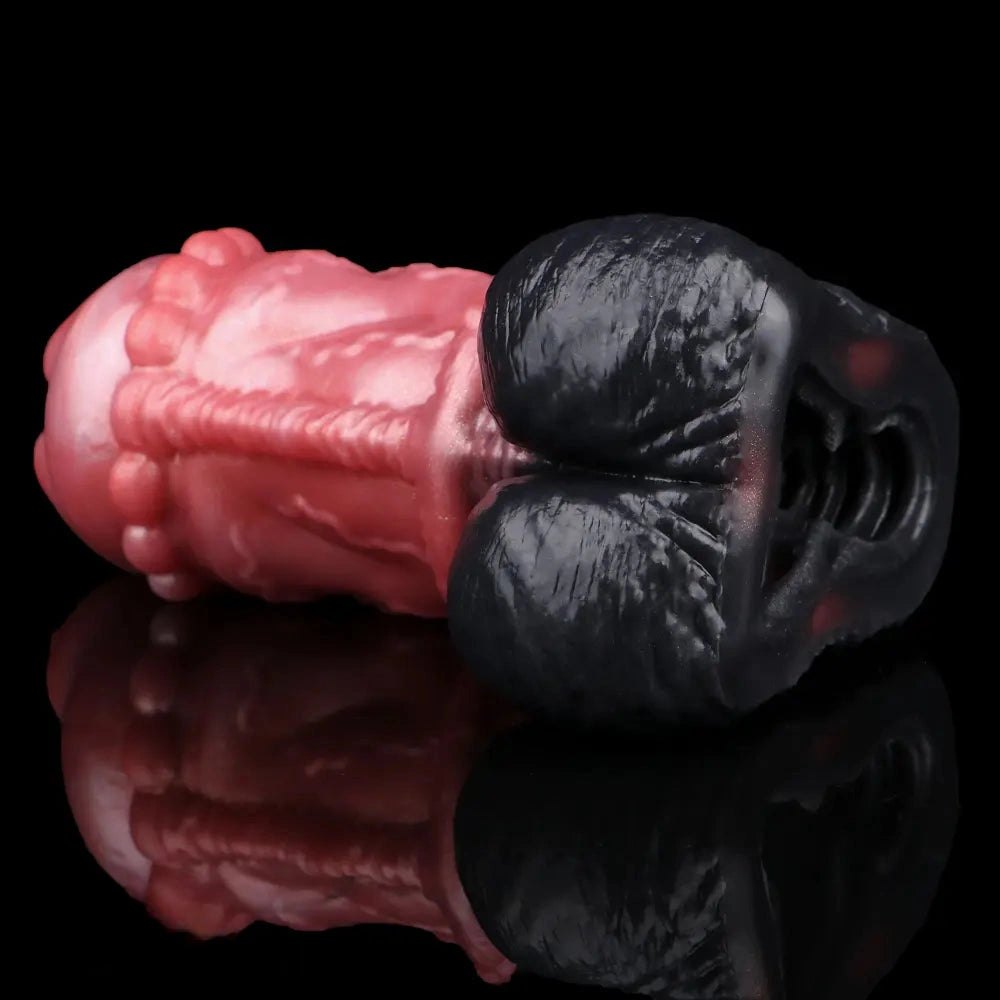 Red silicone male masturbator, photo 8