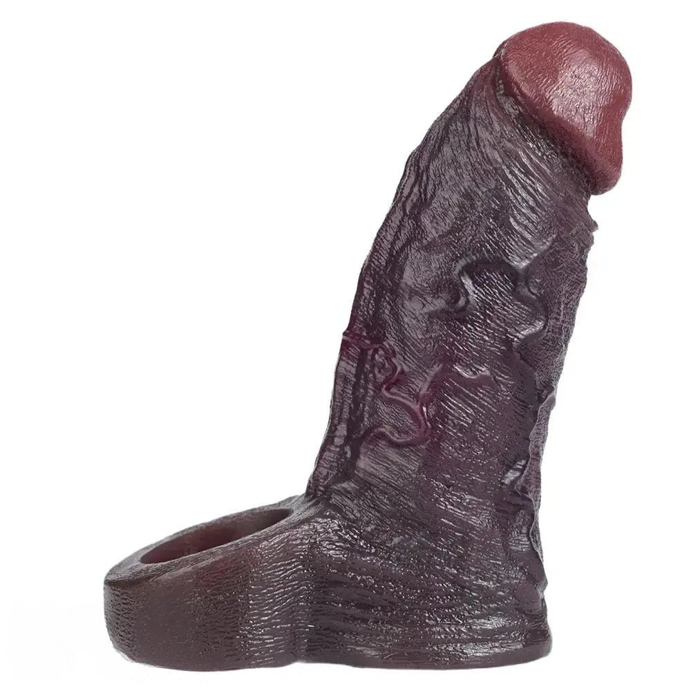 Coffee brown penis extender sleeve, photo 1