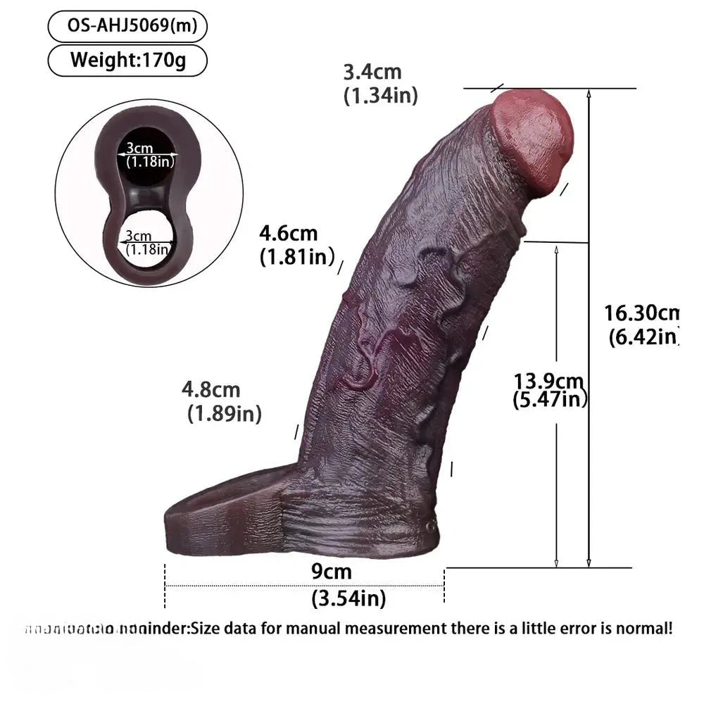 Coffee brown penis extender sleeve, photo 10