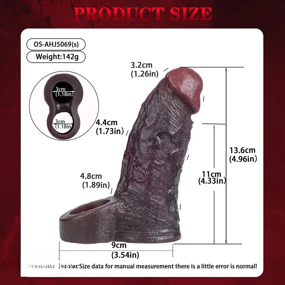 Coffee brown penis extender sleeve, photo 6