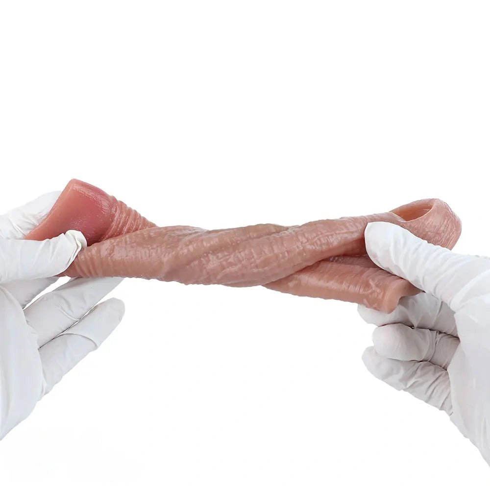 Flesh tone silicone penis sleeve, photo 15