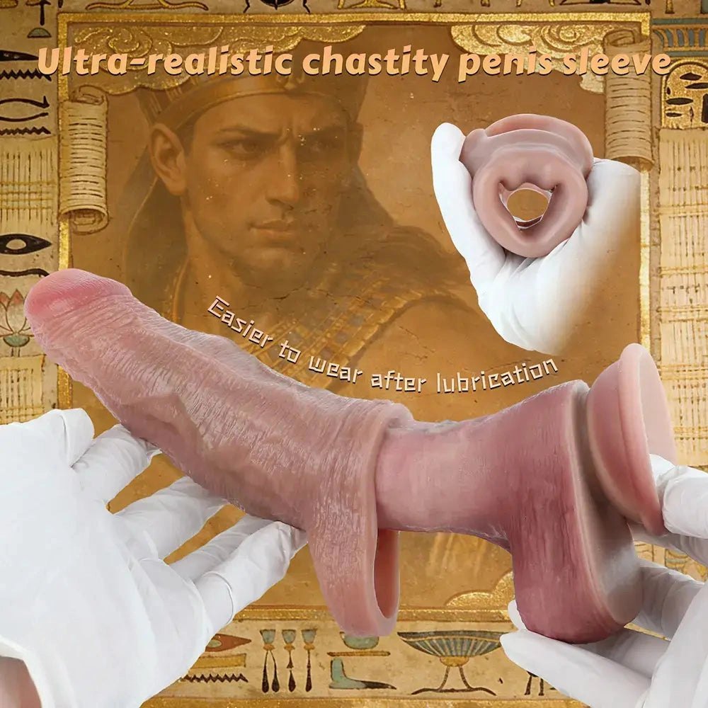 Flesh tone silicone penis sleeve, photo 5