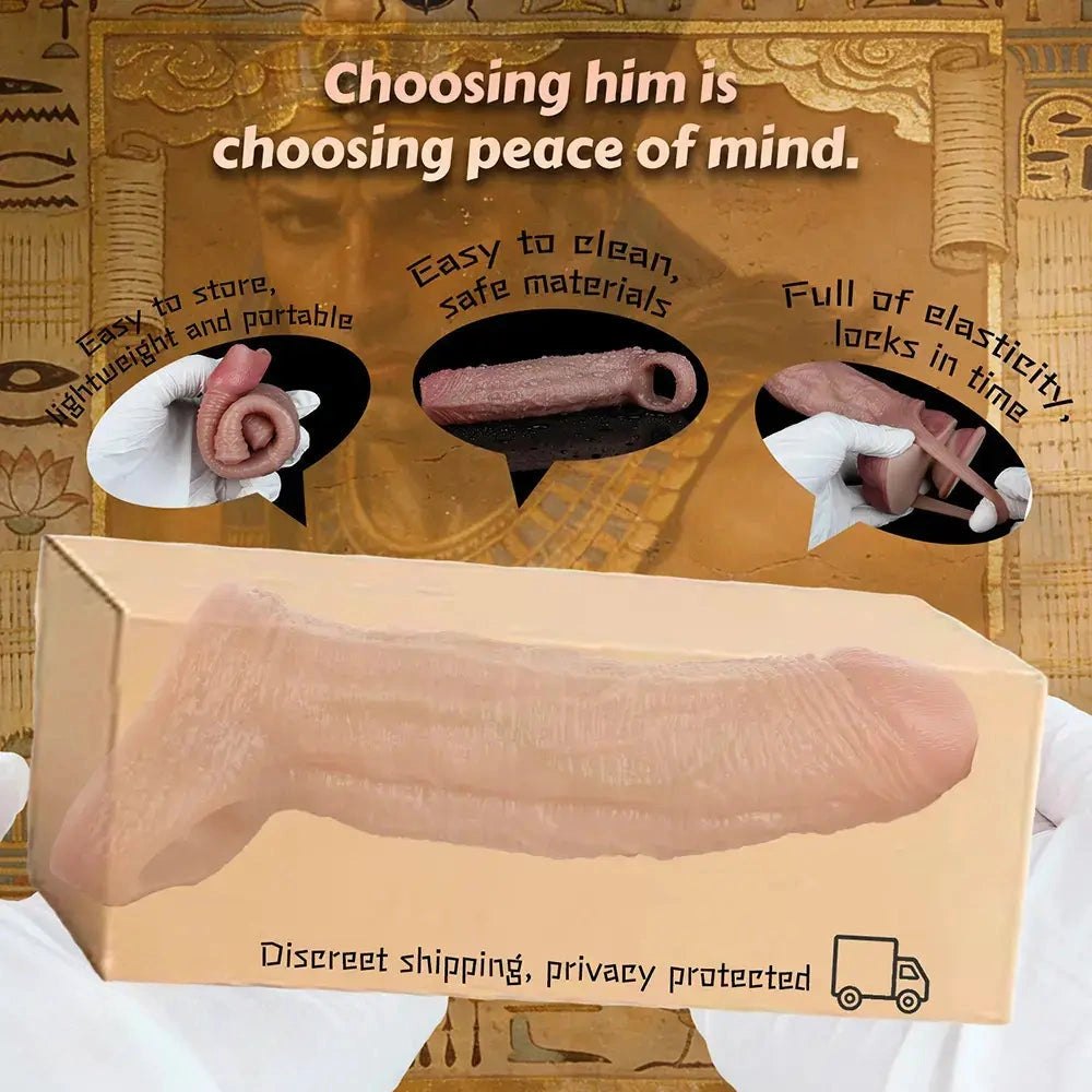 Flesh tone silicone penis sleeve, photo 6
