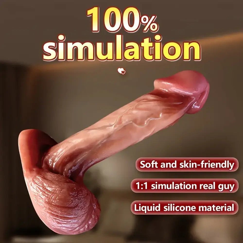 Flesh tone realistic silicone dildo, photo 4