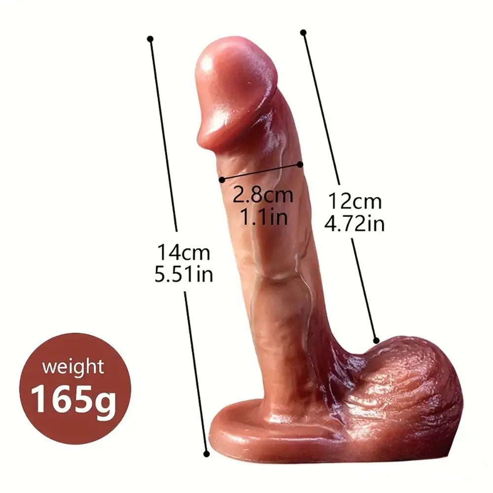 Flesh tone realistic silicone dildo, photo 7