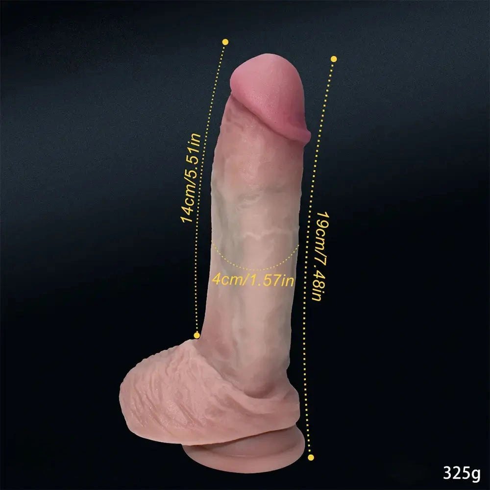 Flesh realistic silicone suction cup dildo, photo 6