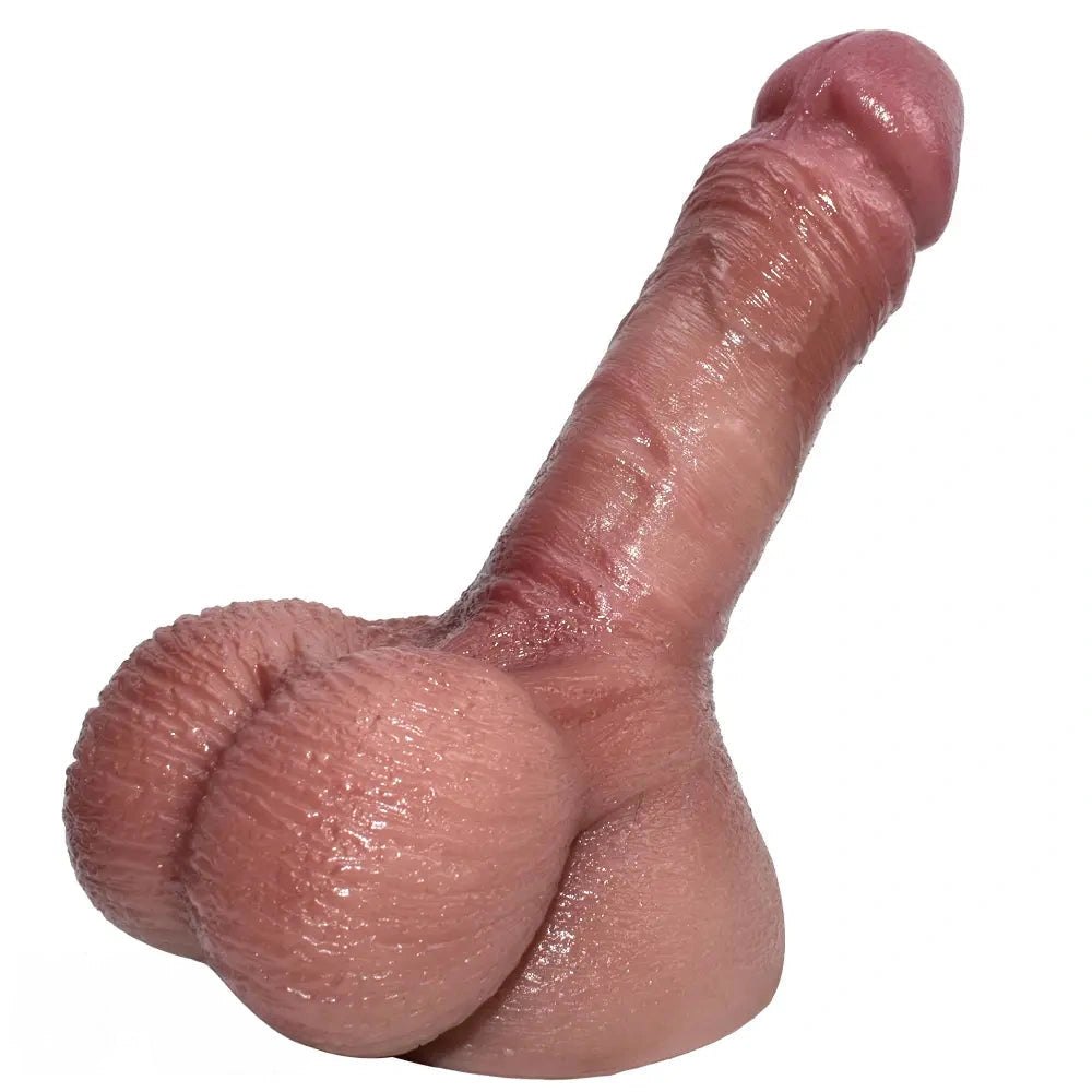 Flesh tone realistic silicone dildo, photo 1